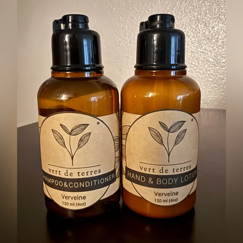 Vert de Terres Verveine Spa Bundle | Shampoo + Conditioner & Hand + Body Lotion